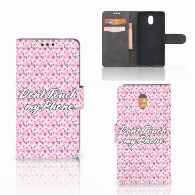Nokia 3 Portemonnee Hoesje Flowers Pink DTMP