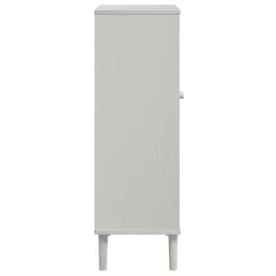 VidaXL Schoenenkast senja 59,5x35x107 cm rattan look grenenhout wit