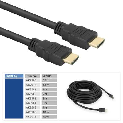 ACT AK3918 High Speed 4K/HDR Ethernet Kabel HDMI-A Male/Male - 15 meter