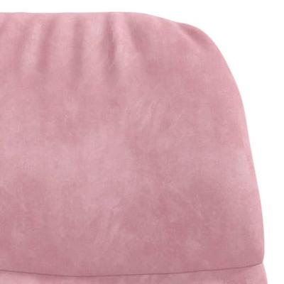 Schommelstoel fluweel roze - thumbnail