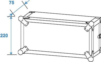 ROADINGER Effect Rack CO DD, 4U, 38cm deep, black - thumbnail