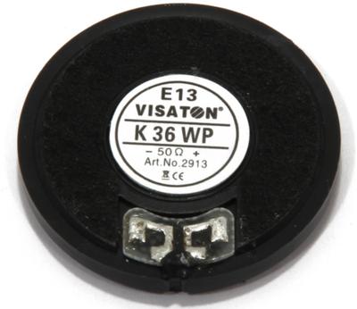Visaton K 36 WP - 8 Ohm 1.4 inch 3.6 cm Mini-luidspreker 1 W 8 Ω Zwart Kunststof membraan, Vochtbestendig