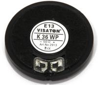 Visaton K 36 WP - 8 Ohm 1.4 inch 3.6 cm Mini-luidspreker 1 W 8 Ω Zwart Kunststof membraan, Vochtbestendig - thumbnail