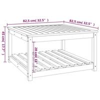 Tuintafel 82,5x82,5x45 cm massief grenenhout grijs - thumbnail
