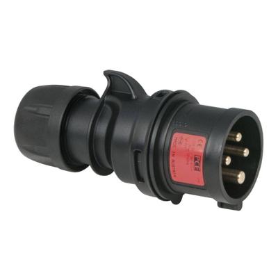 PCE CEE 16A 4-polige stekker Turbo Twist zwart PCE CEE 16A 4-polige stekker Turbo Twist zwart