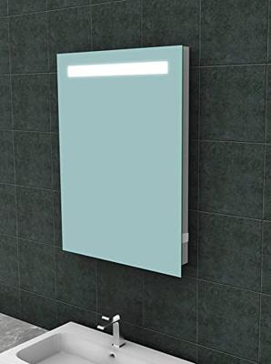 Saqu Plain Spiegel met LED verlichting en stopcontact 60x80 cm