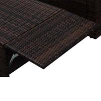 VidaXL 2-delige loungeset met kussens poly rattan bruin - thumbnail