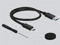 DeLOCK 42617 behuizing voor opslagstations HDD-/SSD-behuizing Transparant 2.5 - thumbnail