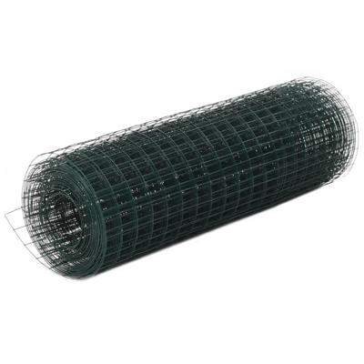 VidaXL Kippengaas 10x0,5 m staal met pvc coating groen