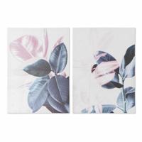 Schilderij DKD Home Decor Tropisch Blad van een plant (50 x 1,8 x 70 cm) (2 Stuks) - thumbnail