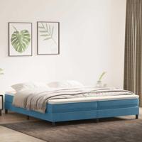 Boxspring zonder matras fluweel donkerblauw 200x210 cm - thumbnail