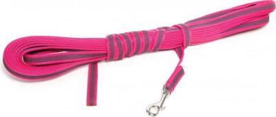 Lange lijn hond - Antislip - 14mm x 10m - Roze