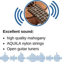 Cascha HH 2048 premium tenor ukelele met tas en plectra - thumbnail