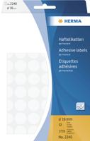 Etiket herma 2240 rond 16mm wit 1728st - thumbnail