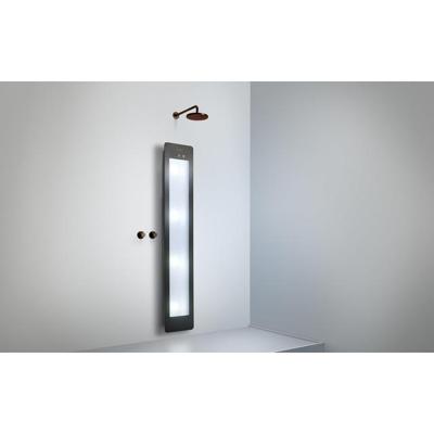 Sunshower Round Plus L infrarood + UV licht opbouw incl. Wandbeugel 185x33x12cm full body Black L0600-L0102-SML0700