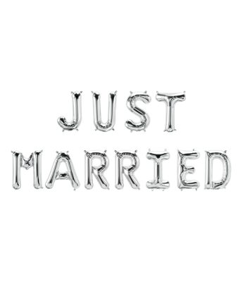 Paperdreams Folie ballon slinger - just married