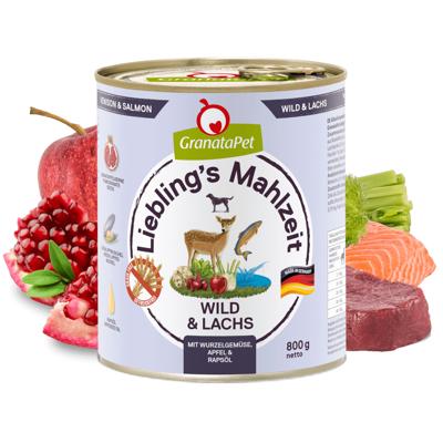 GRANATAPET Liebling's Mahlzeit Venison and salmon - natvoer voor honden - 800g