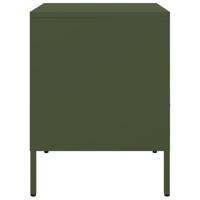 Nachtkastjes 2 st 36x39x50,5 cm koudgewalst staal olijfgroen - thumbnail