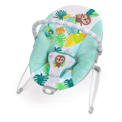 BRIGHT STARTS Wild Wonders Vibrerende Babybouncer - Afneembare Speelboog, 3-puntsgordel