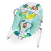 BRIGHT STARTS Wild Wonders Vibrerende Babybouncer - Afneembare Speelboog, 3-puntsgordel - thumbnail