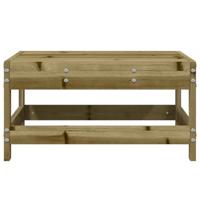 Tuinvoetenbank geïmpregneerd grenenhout - thumbnail