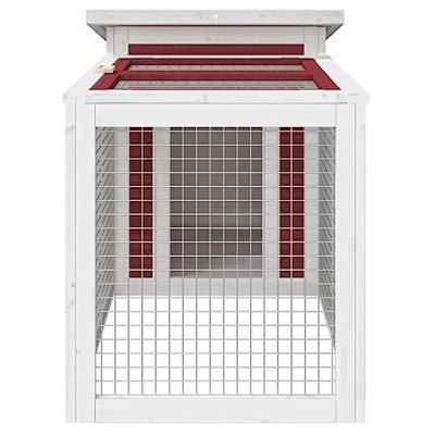 VidaXL Konijnenhok 100,5x54x55 cm massief grenenhout mokkakleurig
