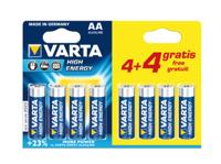 Batterij Varta AA 4+4 Alkaline Longlife Power - thumbnail
