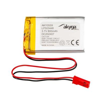 Akyga LP503448 Accupack Batterijgrootte: Speciaal LiPo 3.7 V 800 mAh Akyga LP503448 Accupack Batterijgrootte: Speciaal LiPo 3.7 V 800 mAh