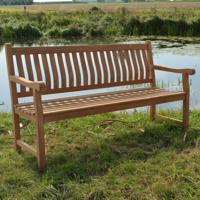 LivingFurn Tuinbank 'Patrick' Teakhout, 120cm - thumbnail