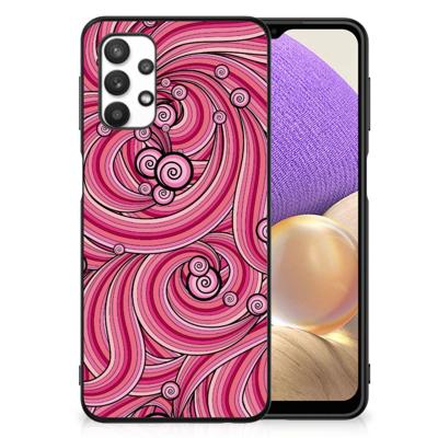 Samsung Galaxy A32 5G Leuk Telefoonhoesje Swirl Pink