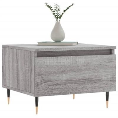 Salontafels 2 st 50x46x35 cm bewerkt hout grijs sonoma eiken