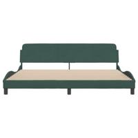 Bedframe zonder matras 200x200 cm fluweel donkergroen - thumbnail