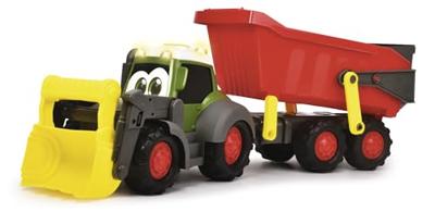 Dickie Abc fendti tractor met aanhanger en boerderij