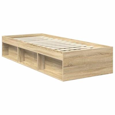 Bedframe met lade Sonoma Eiken 75 x 190 cm Massief grenenhout