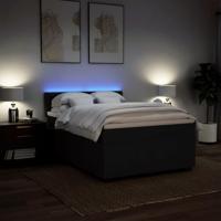 Boxspring met matras stof zwart 140x200 cm - thumbnail