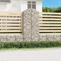 VidaXL Schanskorf gewelfd 100x50x220/240 cm gegalvaniseerd ijzer - thumbnail