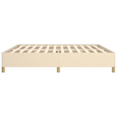 Bedframe zonder matras stof crèmekleurig 200x200 cm