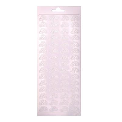 Vaessen Creative • sticker 10x23cm 10pcs ringen wit