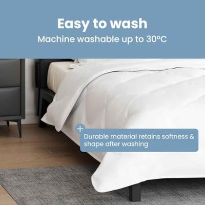 VidaXL Zomer dekbed wit 200 x 200 x 3 cm polyester