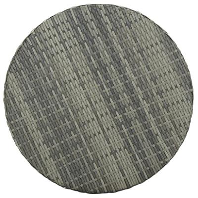 Tuintafel 60,5x106 cm poly rattan grijs - thumbnail