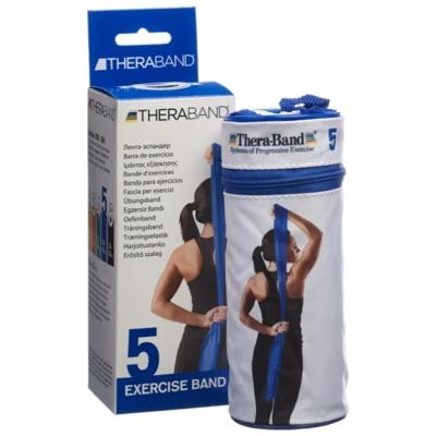 Theraband 2,5 m in tasje zeer zwaar - blauw