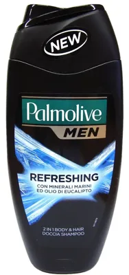 Palmolive Men Refreshing 3in1 douchegel met etherische eucalyptusolie en zeezoutextract 250ml bij Jumbo