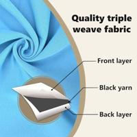 VidaXL Zwart-out gordijnen met ringen 2 pcs lichtblauw 245 x 140 cm - thumbnail