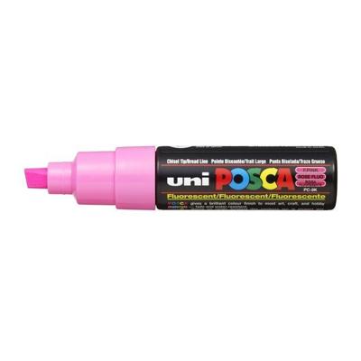 Paintmarker uni posca pc8k b schuin fluor roze