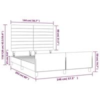 Bedframe zonder matras 140x200 cm fluweel donkerblauw - thumbnail