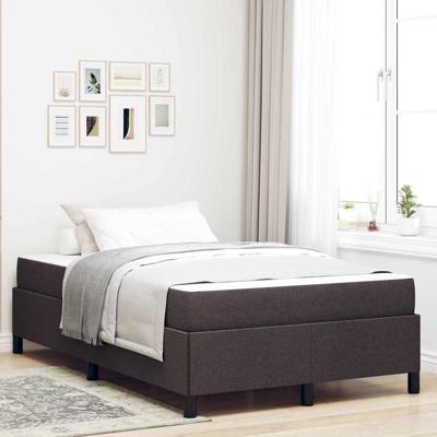 Boxspring bed Bruin 120 x 190 cm Stof en Engineered Hout