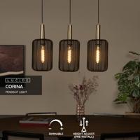 Lucide CORINA - Hanglamp - 3xE27 - Zwart - thumbnail