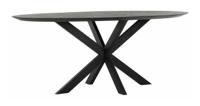 DTP Home Ovale Eettafel 'Shape' Teakhout, 200 x 100cm, kleur Zwart - thumbnail