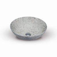 Looox Ceramic terrazzo waskom - 40x15cm - Beige wwk40tb - thumbnail