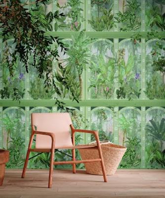 Livingwalls The Wall II - Groen - Planten Behang - 393151